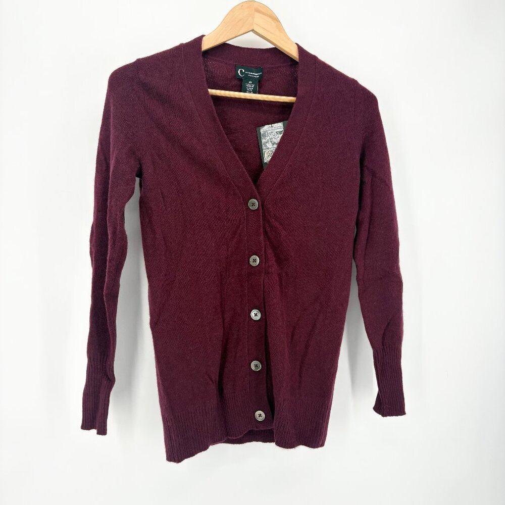 Bloomingdale's 100% Cashmere Button down vneck sweater
